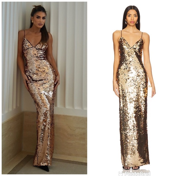 Glamorous Dresses & Skirts - Camila Coelho Yuki Maxi Dress in Gold